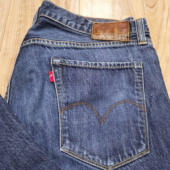 LEVI’S Capital E Hesher Blue Jeans Men’s size 39x33 (tag 38) USA - Picture 9 of 16